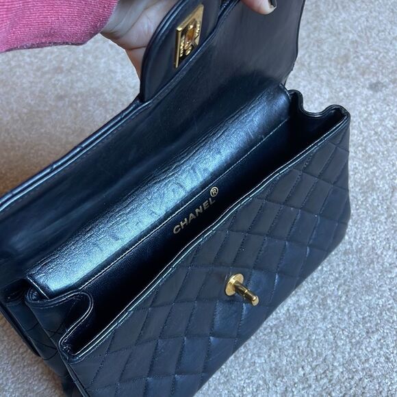 Vintage Chanel double-sided single flap bag 100% authentic - Picture 10 of 16